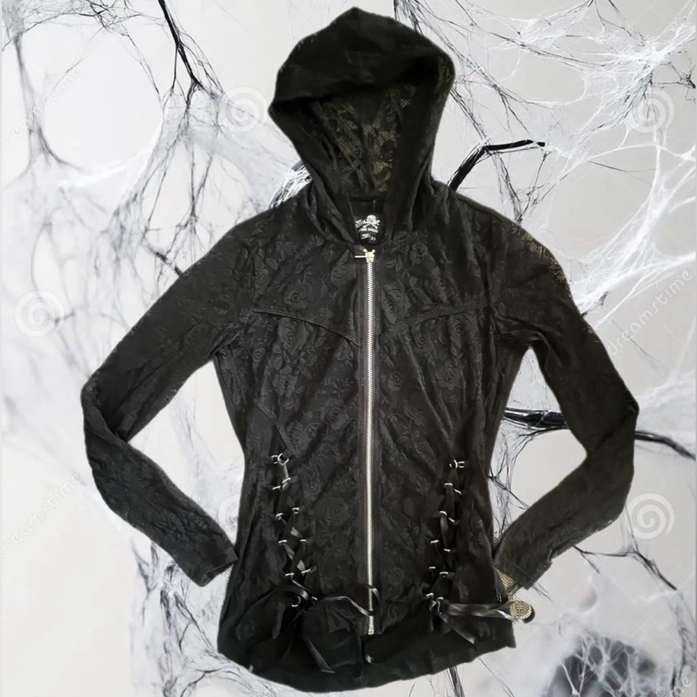 Royal Bones Lace Hoodie XS